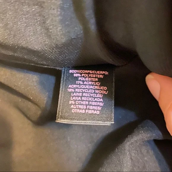 Victoria’s Secret Tweed Zip Up Moto Jacket White Black Vegan Leather Women’s 6 - Picture 4 of 6